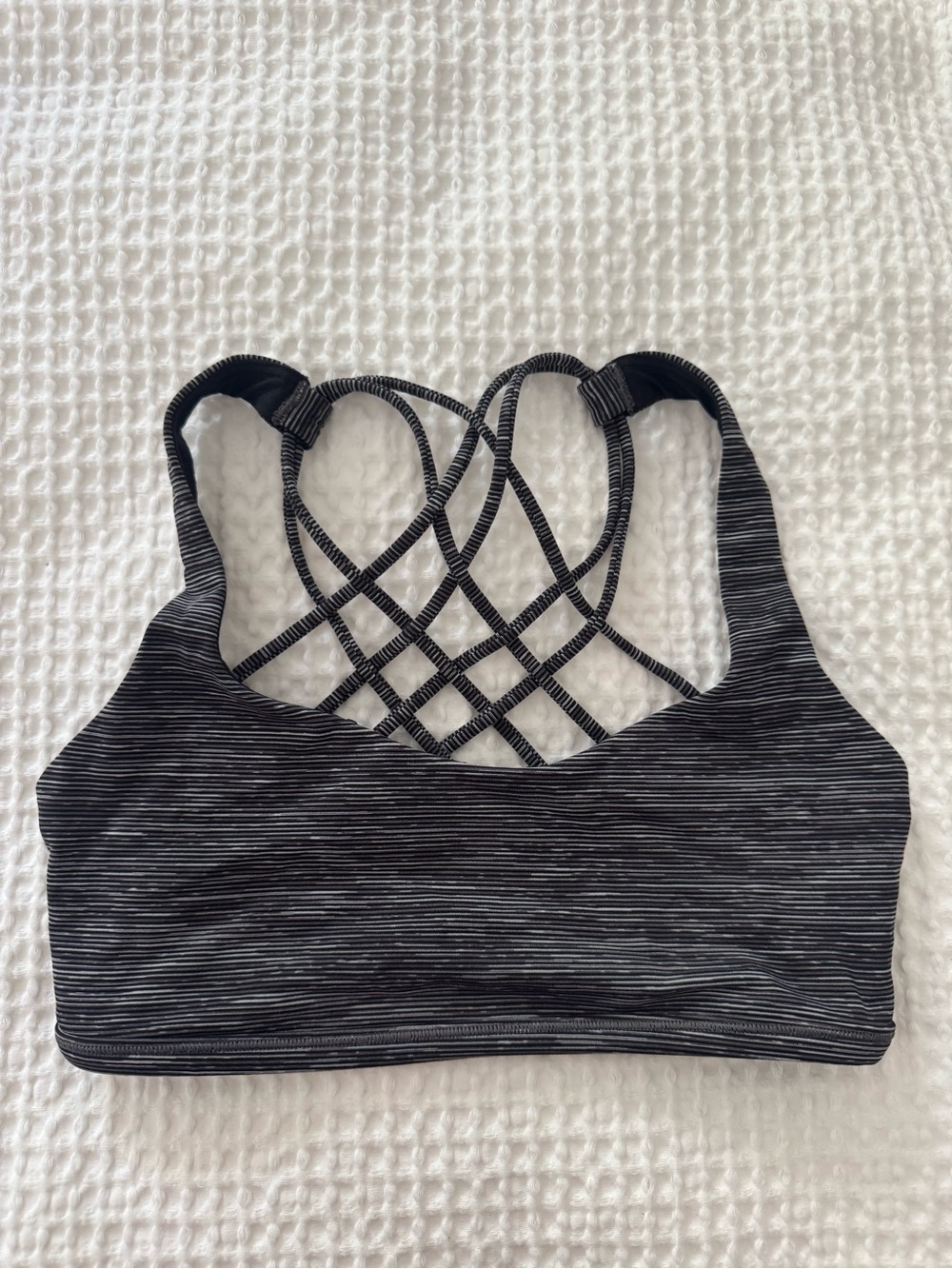 Lululemon Striped Strappy Sports Bra